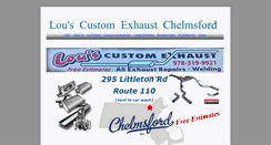 Desktop Screenshot of louscustomexhaustchelmsford.com